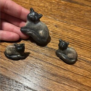 Adorable Trio of Siamese Cat Pins